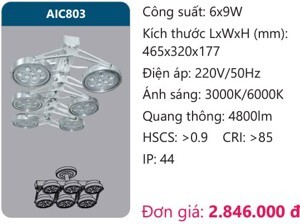 Đèn led chiếu điểm thanh ray Duhal AIC803