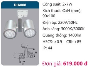 Đèn led chiếu điểm thanh ray Duhal DIA808