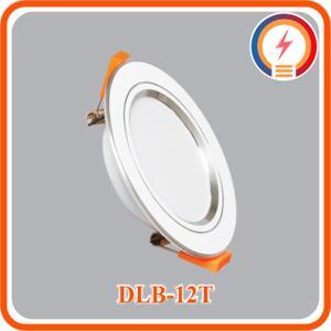 Đèn LED downlight 12W – Ø140mm âm trần viền bạc, ánh sáng trung tính MPE DLB-12N