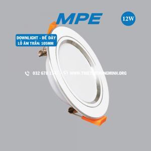 Đèn Led Downlight 12W Ánh Sáng Trắng DLB-12T MPE