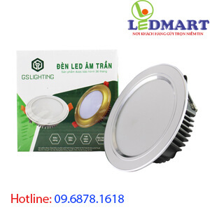 Đèn led Downlight âm trần 8w 3 màu GSLighting GSATN/B8