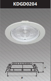 Đèn led Downlight chiếu điểm KDGD0204 - 20W