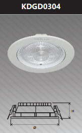 Đèn led Downlight chiếu điểm KDGD0304 - 30W