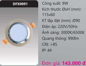 Đèn LED Downlight Duhal DFX0091