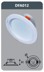 Đèn led Downlight tán quang 12W Duhal DFA012