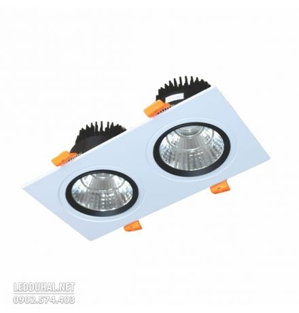 Đèn led downlight vuông chiếu điểm âm trần Duhal DFC2091 - 2*9W