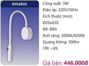 Đèn Led Duhal gắn vách trang trí mini DVL0032