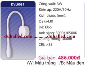 Đèn Led Duhal gắn vách trang trí mini DVL0031