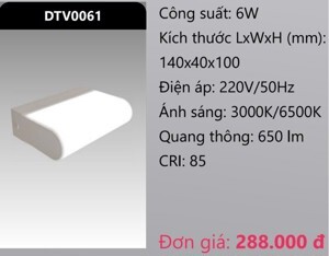 Đèn Led gắn vách Duhal DTV0061