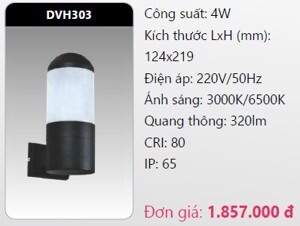 Đèn led gắn vách ngoài trời Duhal DVH303 - 4W