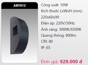 Đèn led gắn vách ngoài trời Duhal ABY012 - 10W