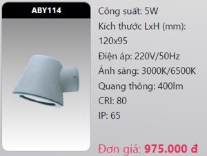 Đèn led gắn vách ngoài trời Duhal ABY114 - 5W