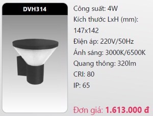 Đèn led gắn vách ngoài trời Duhal DVH314 - 4W