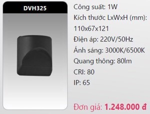Đèn Led gắn vách ngoài trời DVH325