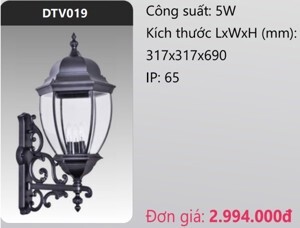 Đèn Led gắn vách trang trí DTV019