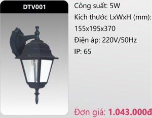 Đèn Led gắn vách trang trí DTV001