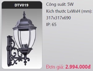 Đèn Led gắn vách trang trí DTV019