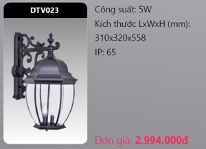 Đèn led gắn vách trang trí DTV023