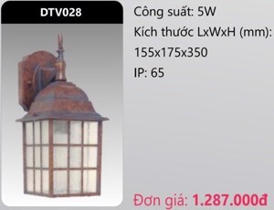 Đèn Led gắn vách trang trí Duhal DTV028 5W