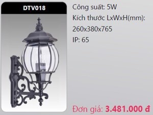 Đèn led gắn vách trang trí Duhal DTV018 - 5W