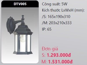 Đèn led gắn vách trang trí Duhal DTV005 - 5W