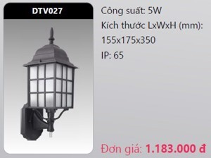 Đèn led gắn vách trang trí Duhal DTV027 - 5W