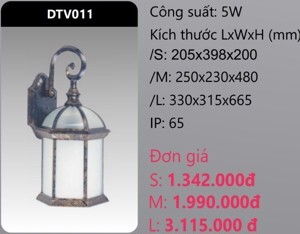 Đèn led gắn vách trang trí Duhal DTV011 - 5W