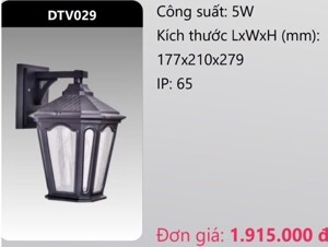 Đèn led gắn vách trang trí Duhal DTV029 - 5W