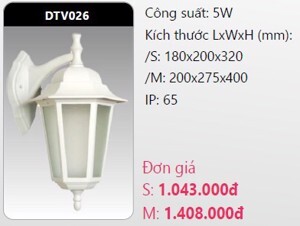 Đèn Led gắn vách trang trí Duhal DTV026 5W