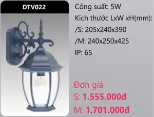 Đèn Led gắn vách trang trí Duhal DTV022 5W