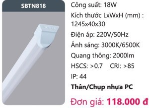 Đèn LED kiểu Batten Duhal SBTN818 - 18W