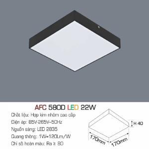 Đèn led nổi 1 chế độ  AFC 580D 22W