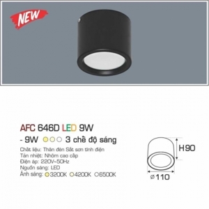 Đèn led nổi cao cấp 3 chế độ  AFC 646D 9W 3C