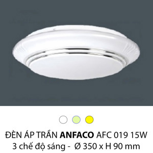 Đèn Led ốp trần Anfaco AFC 019 15W 3CĐ