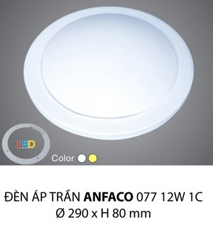 Đèn Led ốp trần Anfaco AFC 077 - LED 12W