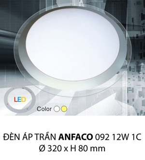 Đèn Led ốp trần Anfaco AFC 092 12W LED