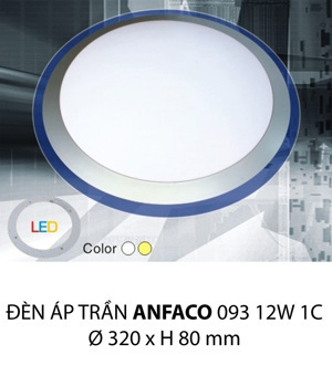 Đèn Led ốp trần Anfaco AFC 093 12W LED