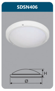 Đèn led ốp trần chống thấm Duhal SDSN406 18W