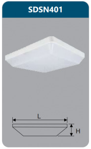 Đèn LED ốp trần chống thấm Duhal SDSN401 - 15W