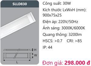 Đèn led ốp trần chụp mica 30W Duhal SLLD830