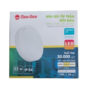 Đèn Led ốp trần đổi màu LN12 220/22W