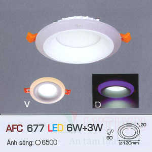 Đèn led ốp trần nổi tròn Anfaco AFC-677D-9W