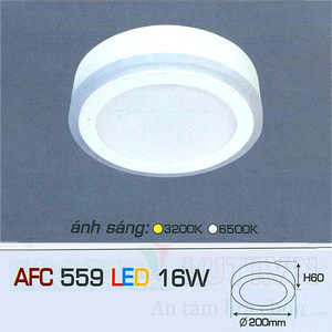 Đèn led ốp trần nổi tròn Anfaco AFC-559-16W