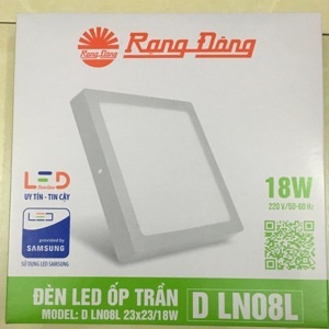 Đèn led ốp trần Rạng Đông D LN08L 23x23/18W