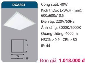 Đèn led Panel 600x600 Duhal DG-A804