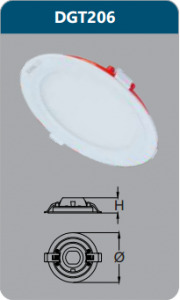 Đèn led panel âm trần tròn 6w Duhal DGT206