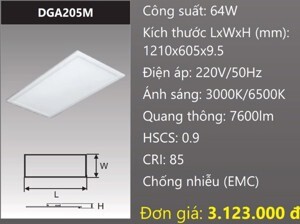 Đèn led panel bảng Duhal DGA205M