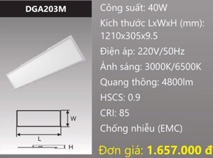 Đèn led panel bảng Duhal DGA203M