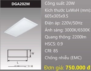 Đèn led panel bảng Duhal DGA202M