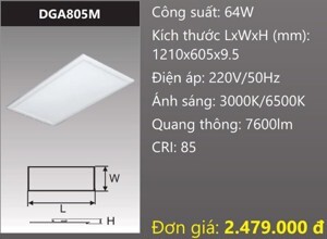 Đèn led panel bảng Duhal DGA805M